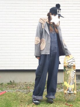 「SNOWPY（スノウピー）のアイテム（ジャケット/アウター）」を使った、ワンダーねこビールさん（レディース・163cm）の秋コーディネート