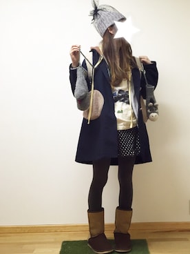 「SNOWPY（スノウピー）のアイテム」を使った、ワンダーねこビールさん（レディース・163cm）の冬コーディネート