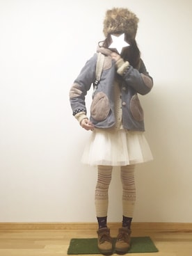 「SNOWPY（スノウピー）のアイテム（ジャケット/アウター）」を使った、ワンダーねこビールさん（レディース・163cm）の冬コーディネート