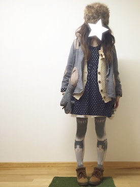 「bortsprungt.（ボシュプルメット）のアイテム」を使った、ワンダーねこビールさん（レディース・163cm）の冬コーディネート