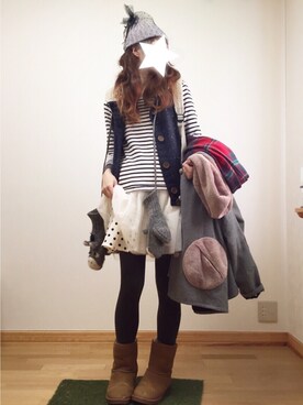 「SNOWPY（スノウピー）のアイテム（ジャケット/アウター）」を使った、ワンダーねこビールさん（レディース・163cm）の冬コーディネート