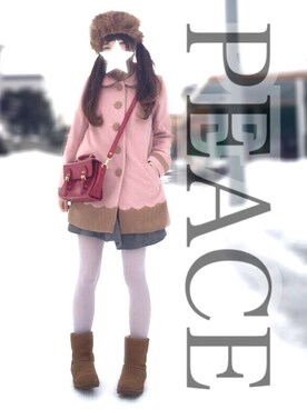 「SNOWPY（スノウピー）のアイテム」を使った、ワンダーねこビールさん（レディース・163cm）の冬コーディネート