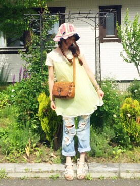 ワンダーねこビールさん（レディース・162cm）の夏コーディネート