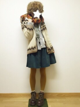 「SNOWPY（スノウピー）のアイテム」を使った、ワンダーねこビールさん（レディース・162cm）の秋コーディネート