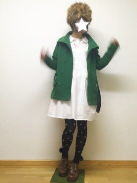 「アイテム（腕時計、パープル系）」を使った、ワンダーねこビールさん（レディース・162cm）の冬コーディネート