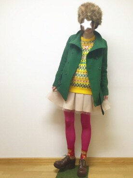 「アイテム（腕時計、パープル系）」を使った、ワンダーねこビールさん（レディース・162cm）の秋コーディネート