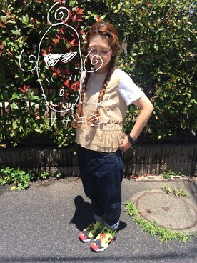 「mat quotidien（マトコテディアン）のアイテム」を使った、higumarukaさん（レディース・152cm）の夏コーディネート