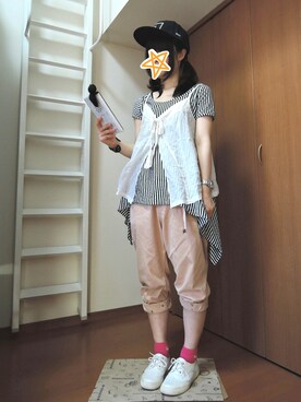 キャップを使った ツインテール の人気ファッションコーディネート 髪型 ミディアムヘアー Wear