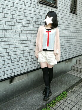 「YOiM furfur（ヨインファーファー）のアイテム」を使った、しぃｏさん（レディース・159cm）の春コーディネート