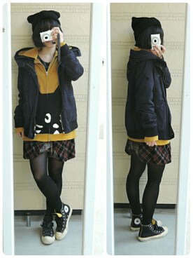 「DETAILS（ディテールズ）のアイテム（ブルゾン）」を使った、しぃｏさん（レディース・159cm）の秋コーディネート