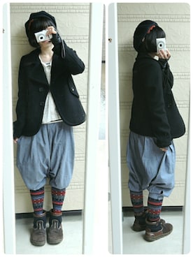 「kuskus（クスクス）のアイテム」を使った、しぃｏさん（レディース・159cm）の秋コーディネート