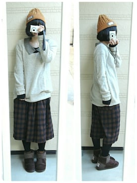 「bortsprungt.（ボシュプルメット）のアイテム」を使った、しぃｏさん（レディース・159cm）の秋コーディネート