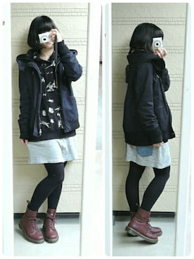 「DETAILS（ディテールズ）のアイテム（ブルゾン）」を使った、しぃｏさん（レディース・159cm）の秋コーディネート
