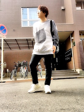 「UNIF（ユニフ）のアイテム（バッグ）」を使った、MACOchiさん（メンズ・165cm）の春コーディネート