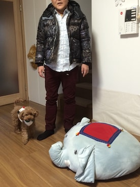 「Paul Smith（ポールスミス）のアイテム（ダウンジャケット/コート）」を使った、かつさん（メンズ・175cm）の冬コーディネート