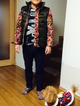 「Paul Smith（ポールスミス）のアイテム（ダウンジャケット/コート）」を使った、かつさん（メンズ・175cm）の冬コーディネート