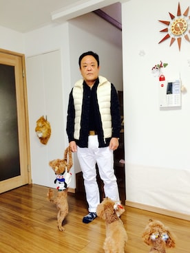 「VERSACE（ヴェルサーチ）のアイテム（その他）」を使った、かつさん（メンズ・175cm）の冬コーディネート