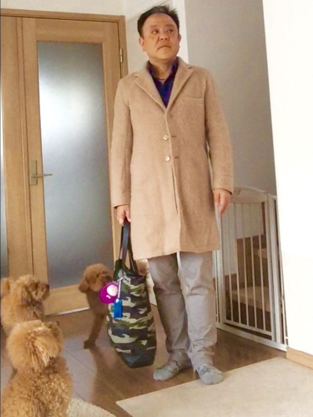 「ビジネススタイル、pocket park、ROLEX、ZARA、チョップ、ランボー、パンチ」｜「ZARAのアイテム（トップス、ブルー系）」を使った、かつさん（メンズ・174cm）の秋コーディネートの1枚目の写真