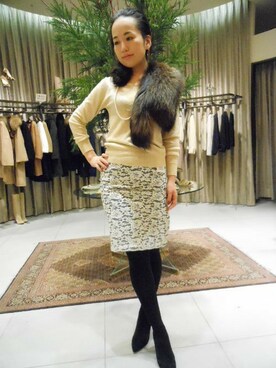 Noble 日本橋店 スタッフ1さん（レディース・163cm）の冬コーディネート