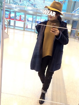 「URBAN RESEARCH Sonny Label（アーバンリサーチサニーレーベル）のアイテム（ムートンコート）」を使った、ぱんさん（レディース・163cm）の冬コーディネート