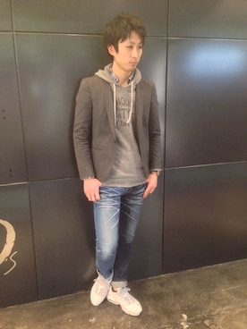 「VANQUISH（ヴァンキッシュ）のアイテム（ジャケット/アウター）」を使った、SHOUHEIさん（メンズ・178cm）の春コーディネート