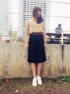 「ガウチョパンツ」｜miyuさん（レディース・162cm）の秋コーディネート