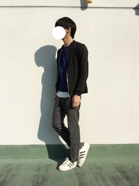 「アイテム（MA-1）」を使った、ナカユウさん（メンズ・174cm・20代）の秋コーディネート