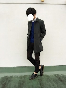 「Dr. Martens（ドクターマーチン）のDr.Martens (ドクターマーチン)/1461 3EYE GIBSON SHOES（その他シューズ）」を使った、ナカユウさん（メンズ・174cm）の秋コーディネート