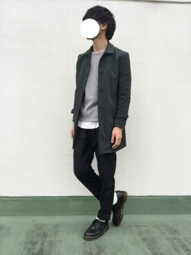 「Dr. Martens（ドクターマーチン）のDr.Martens (ドクターマーチン)/1461 3EYE GIBSON SHOES（その他シューズ）」を使った、ナカユウさん（メンズ・174cm）の秋コーディネート