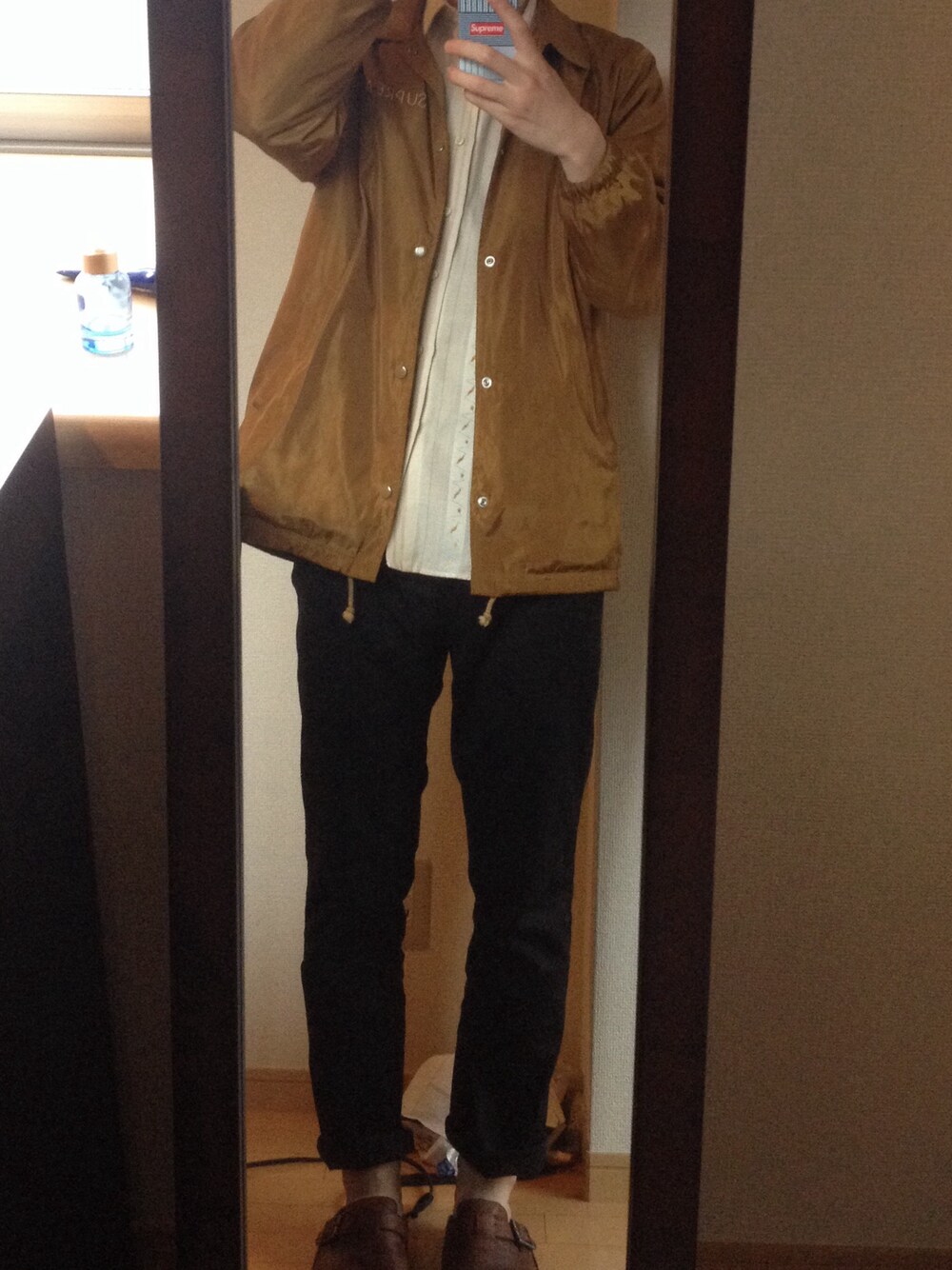 Supreme ベージュ ジャケット M Supreme x Y's by Yohji Yamamoto】Leather Jacket White 25FW