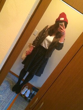 「niko and...（ニコアンド）のDAILYミリタリーブルゾン【niko and...】（ブルゾン、グリーン系）」を使った、ふうさん（レディース・170cm）の春コーディネート