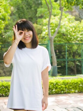 「MONKI（モンキ）のアイテム（アクセサリー）」を使った、Balleさん（レディース・153cm）の夏コーディネート