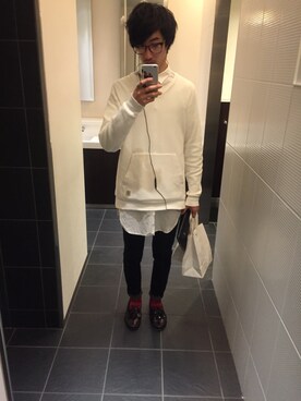 「トイレから失礼しやす」｜「アイテム（スウェット）」を使った、kさん（メンズ・180cm）の秋コーディネート