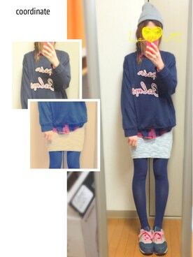 「スウェット×シャツ」｜ちんすけさん（レディース・157cm）の冬コーディネート