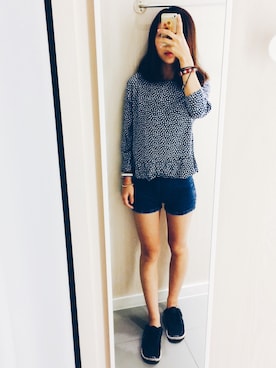 「lady」｜「アイテム（アクセサリー）」を使った、emviaさん（レディース・155cm）の秋コーディネート