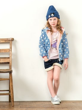 「アイテム（ニットキャップ/ビーニー）」を使った、Right-on KID'Sさん（キッズ・120cm）の秋コーディネート