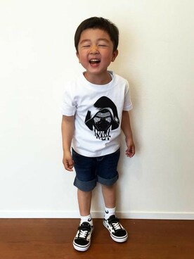 「アイテム（Tシャツ/カットソー）」を使った、Right-on KID'Sさん（キッズ・110cm）の夏コーディネート