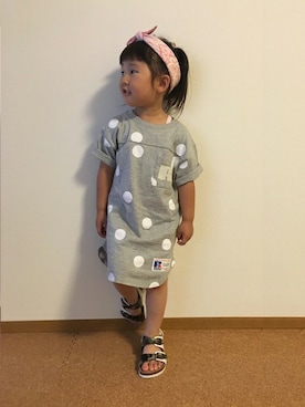 「アイテム（ワンピース）」を使った、Right-on KID'Sさん（キッズ・100cm）の夏コーディネート