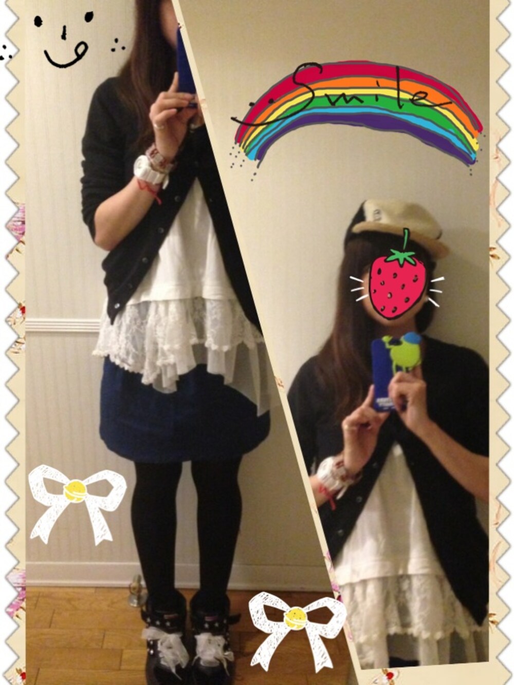 「WORLD WIDE LOVE!の11年前くらいのWWL（キャップ、ホワイト系）」を使った、はろさん（レディース・158cm）の春コーディネートの1枚目の写真