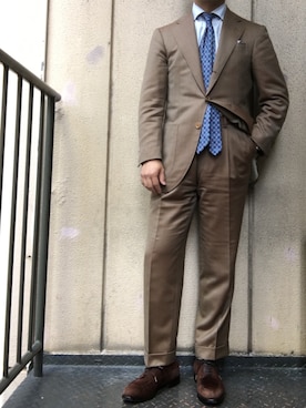 「DANOLIS（ダノリス）のアイテム」を使った、六弦 上石江戸緑さん（メンズ・166cm）の秋コーディネート