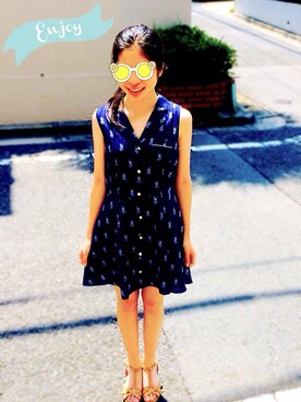 「RD（ルージュ ディアマン）のアイテム（ワンピース/ドレス）」を使った、Mayuさん（レディース・153cm）の夏コーディネート