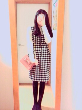 「RD（ルージュ ディアマン）のアイテム（ワンピース/ドレス）」を使った、Mayuさん（レディース・155cm）の冬コーディネート