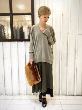 osmosis名古屋 yukaさん（レディース・160cm）の秋コーディネート