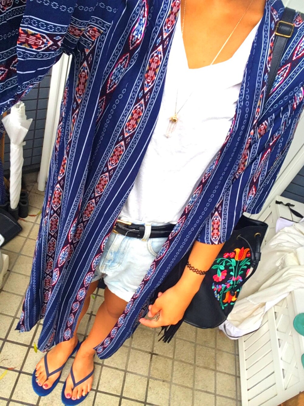 「anap mimpiのアイテム（ショルダーバッグ、ブラック系）」を使った、mmm_yさん（レディース・167cm）の夏コーディネートの1枚目の写真