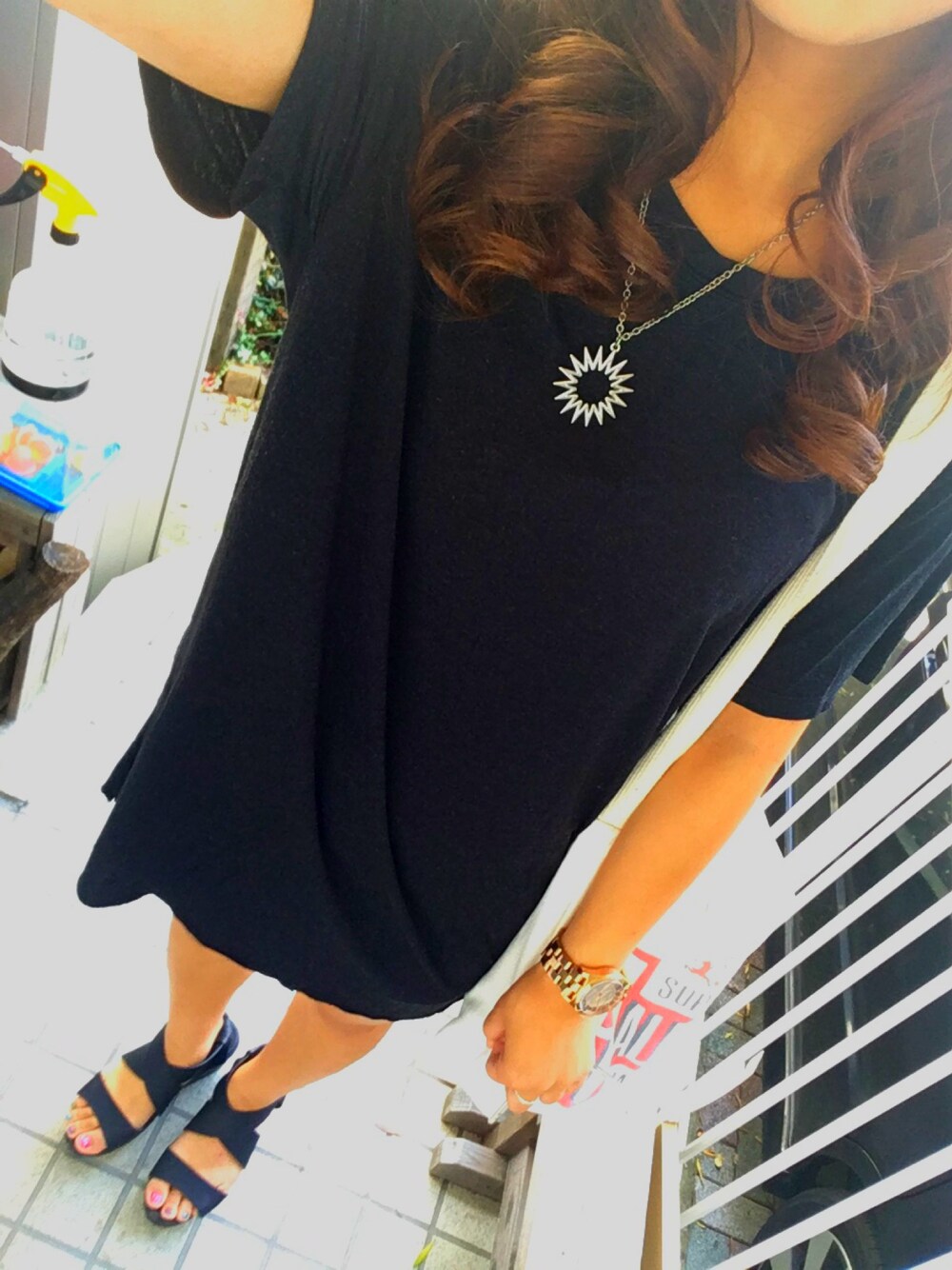 「ENVYMのアイテム（ネックレス、ゴールド系）」を使った、mmm_yさん（レディース・167cm）の夏コーディネートの1枚目の写真