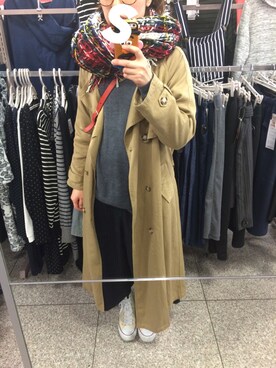 「オールスター」｜「アイテム（トレンチコート）」を使った、nicoさん（レディース・160cm）の冬コーディネート