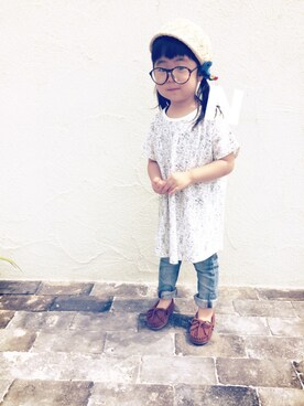 「Petit jam（プチジャム）のアイテム（帽子）」を使った、nicoさん（キッズ・90cm）の夏コーディネート