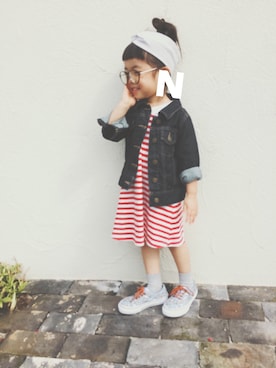 「トイストーリー」｜「アイテム（ジャケット/アウター）」を使った、nicoさん（キッズ・90cm）の秋コーディネート
