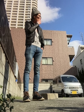 「markaware（マーカウェア）のアイテム（アナログ腕時計）」を使った、将軍さん（メンズ・188cm）の春コーディネート