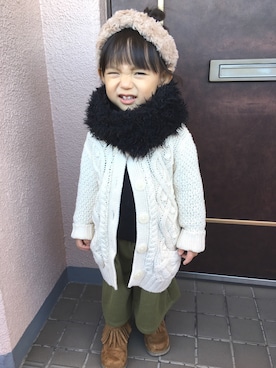 「きょうだい」｜「アイテム（その他）」を使った、niinaさん（キッズ・90cm）の冬コーディネート